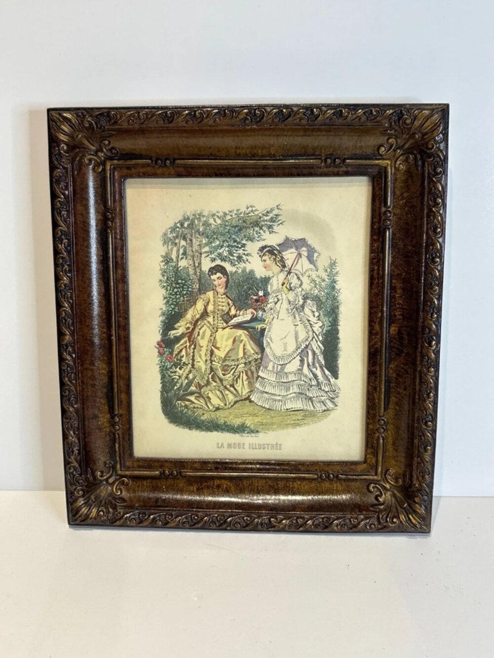 Framed "la mode illustree" fashion print